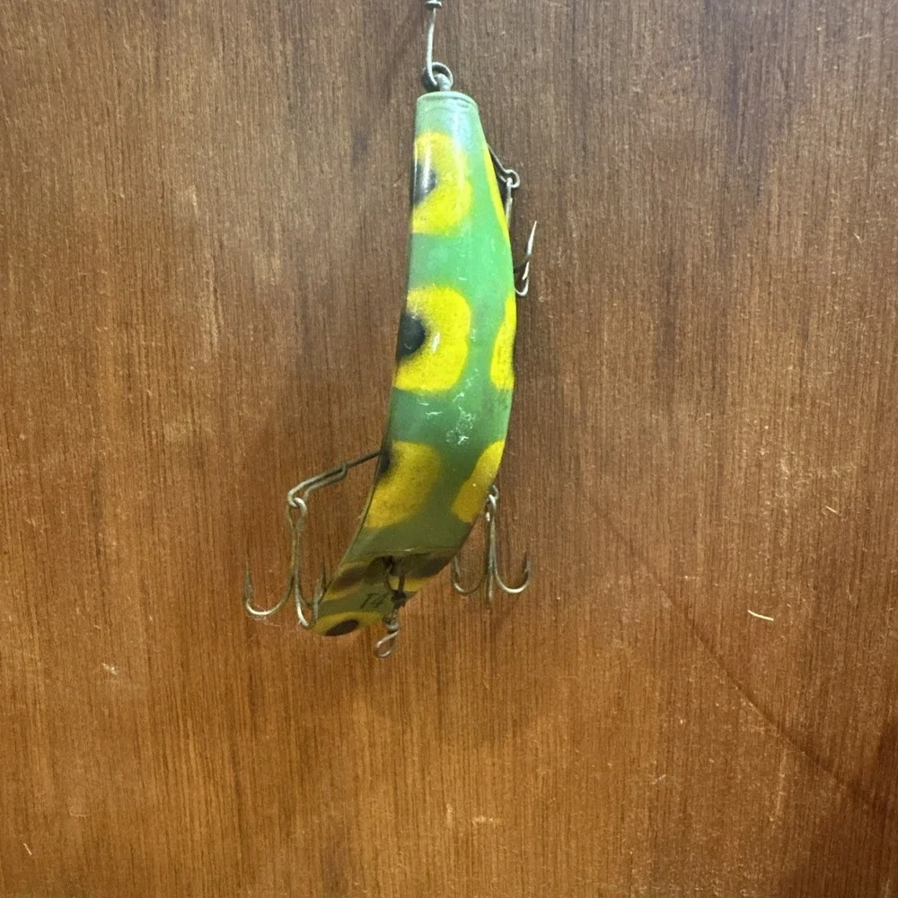 Wooden Helin Flatfish LU Fishing Lure 3.5
